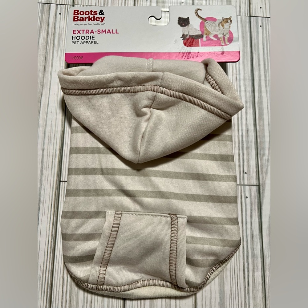 New Boots & Barkley Striped Hoodie for XSmall Breed Dogs
